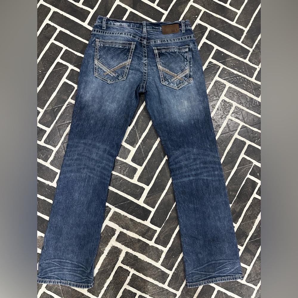 BKE Men's Dark Wash Bootcut Jeans